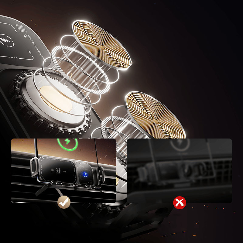 Trådløs Ladestasjon med Roterende Bilfeste