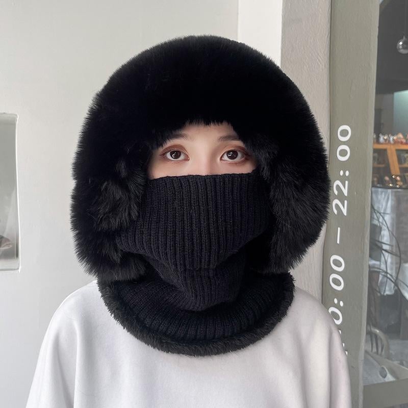 All-in-One Knitted Hat and Scarf