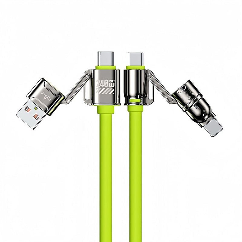 Liquid Silicone 4-in-1 Fast Charging Cable