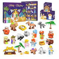 2025 Nativity Advent Calendar – 24-Day Building Block Set Christmas Countdown Gift