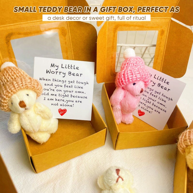 Handmade Mini Plush Teddy Bear in Box
