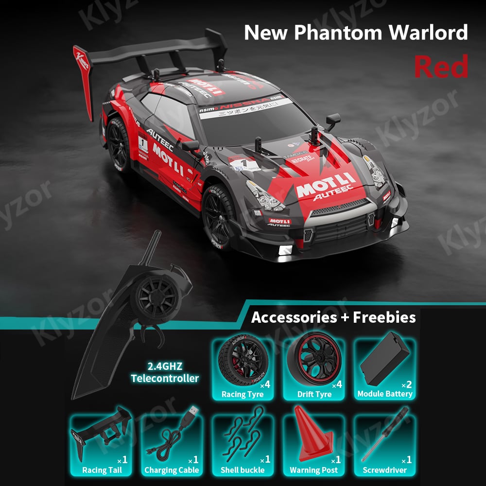 Klyzor Four-Wheel Drive Drift Racing Car - 25 MPH Speed & 50m Remote Range