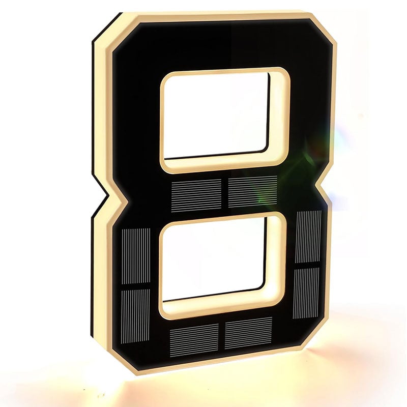 Solarbetriebene, Wasserdichte LED-Hausnummern