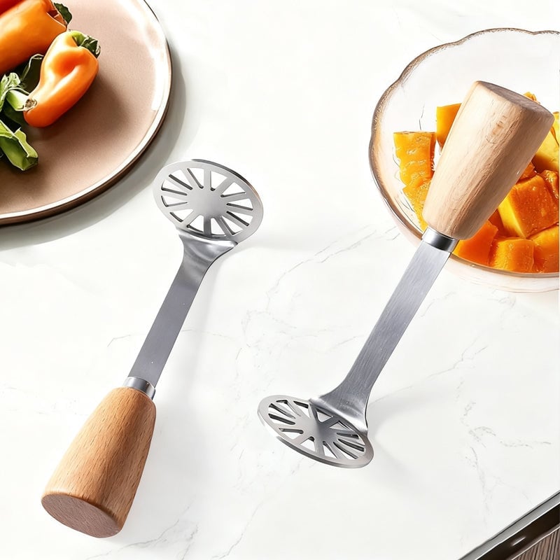 Edelstahl-Kartoffelstampfer mit dickem Griff