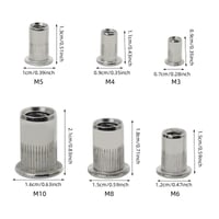Aluminum open split rivet nuts