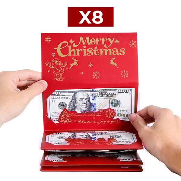 Faltbarer Weihnachtsumschlag mit 6 Fächern