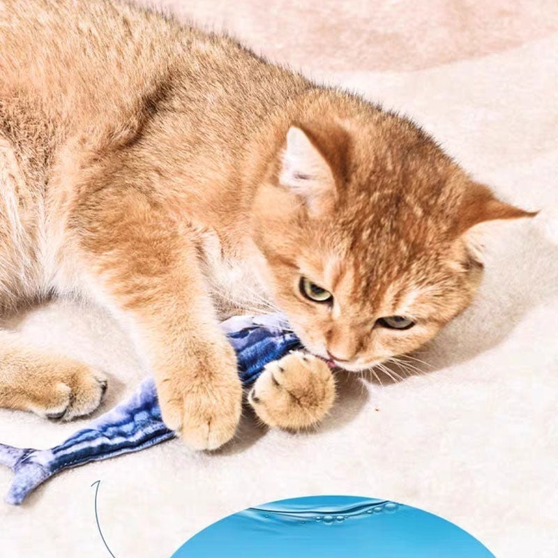 Levensechte Klappende Vis Kattenspeeltje