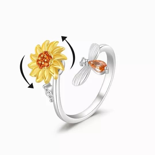 Sonnenblume Fidget Spinner Ring