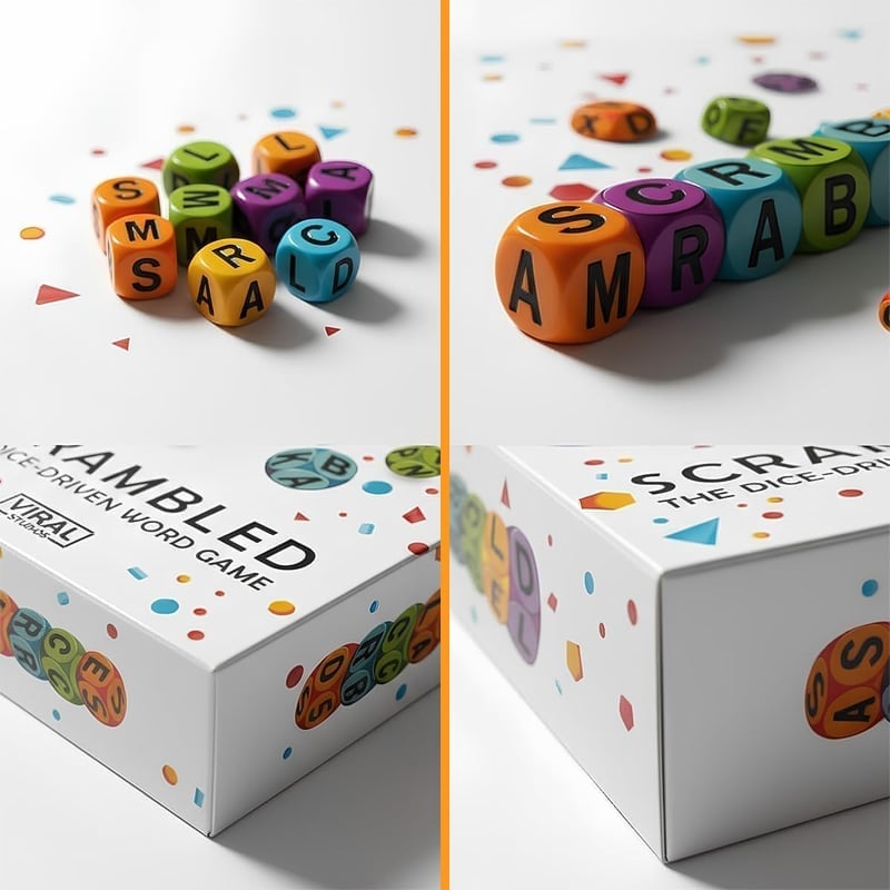 Scrambled Dice Word Game Set