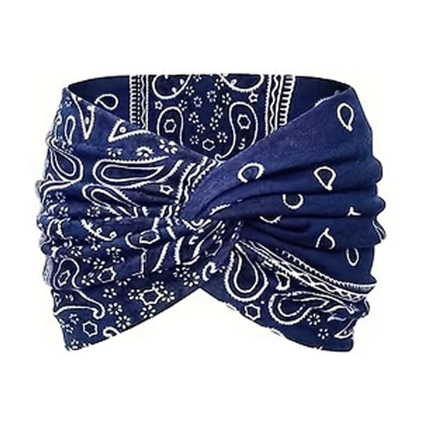 Printed cross yoga headband