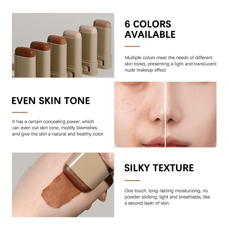 Base de maquillaje en crema, corrector y barra de maquillaje