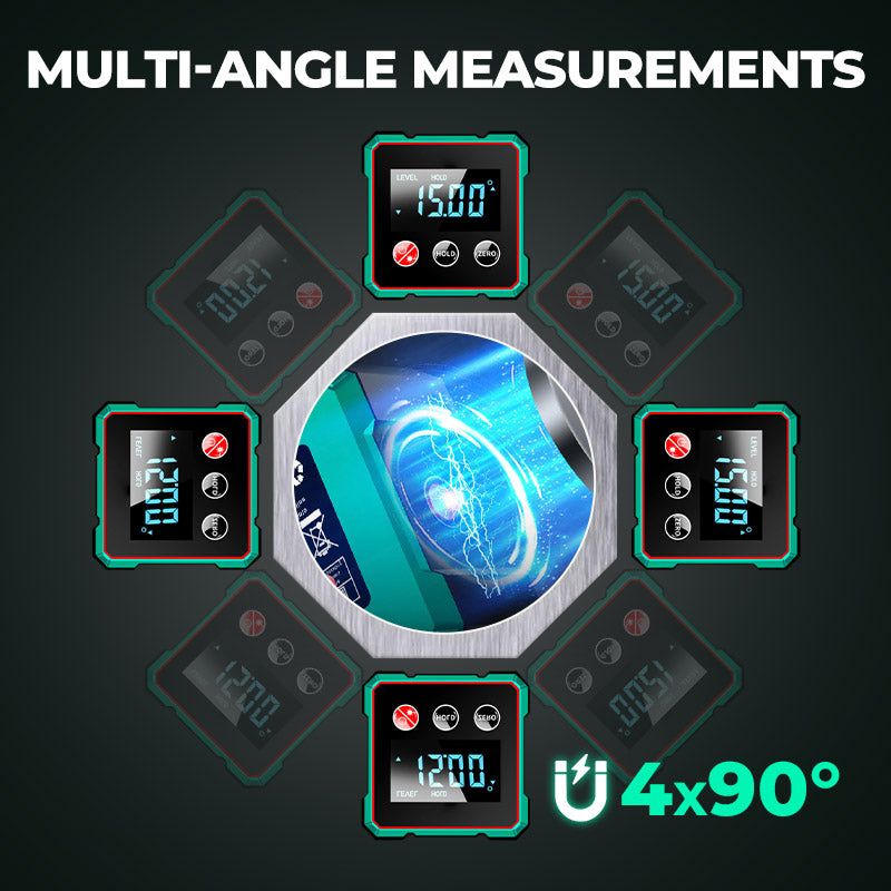 Magnetic Digital Angle Finder with Electronic Laser