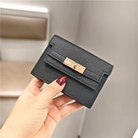 Minimalist PU Leather Zipper Card Holder