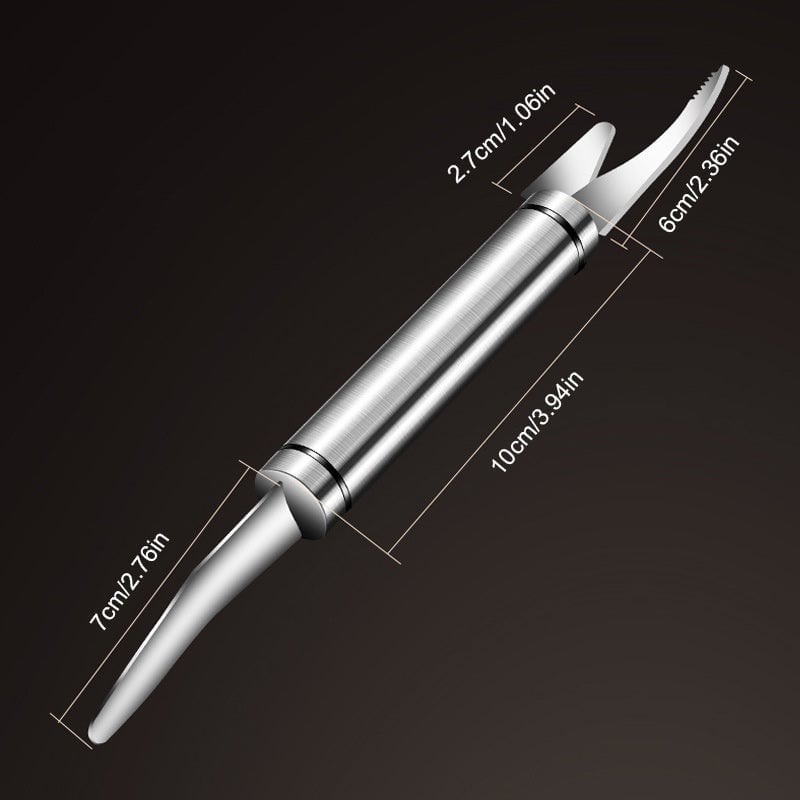 Coltello multifunzionale per fauci di pesce con linea di gamberetti 5 in 1