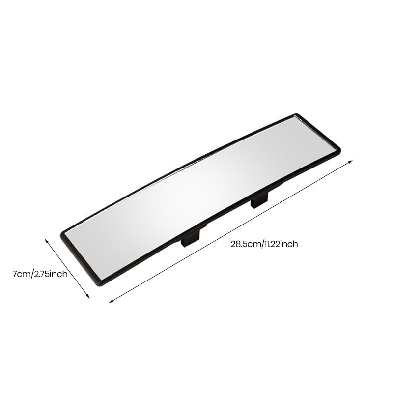 Wide-Angle Curved Rearview Mirror for Car Interior