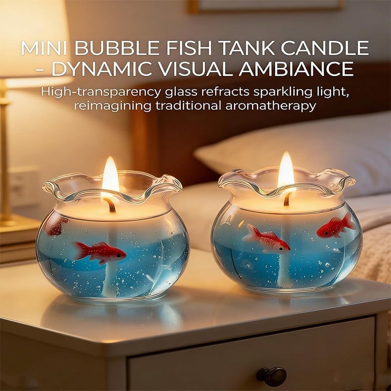 Mini Bubble Fish Tank Scented Candle
