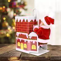 🎅Electric Chimney Climbing Santa Claus Musical Toys🎄
