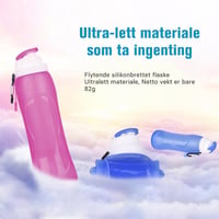 Sammenleggbart Silikon Vann Flaske