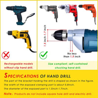 SAKER® Square Hole Drill Bit Adapter