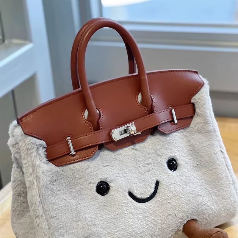 Plush Crossbody Bag for Winter Adventures