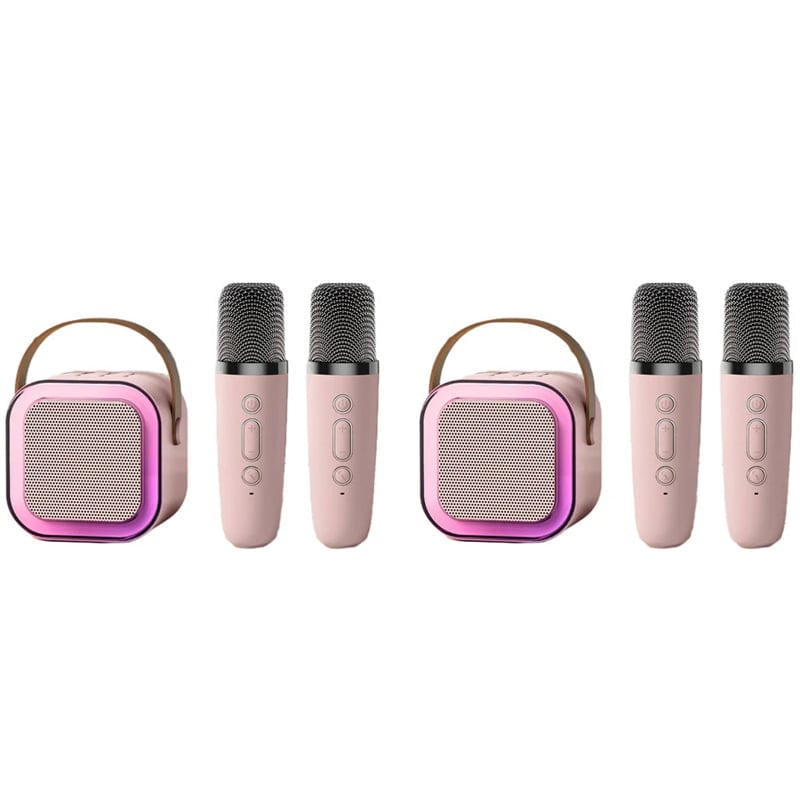 Mini Karaoke Machine with Wireless Microphones
