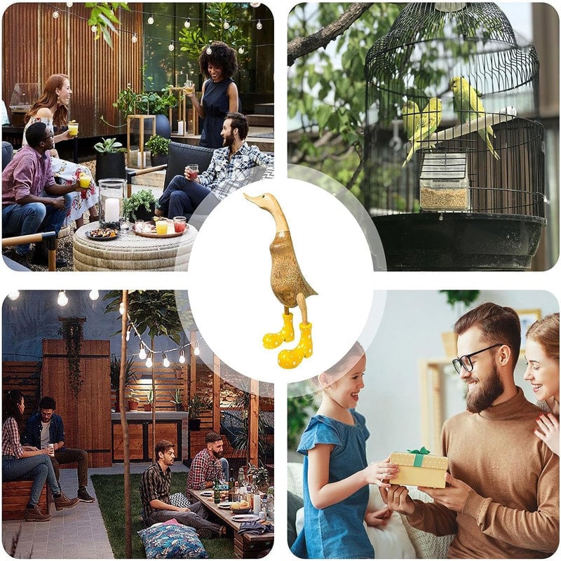 Ornement en forme de canard à bottes de pluie