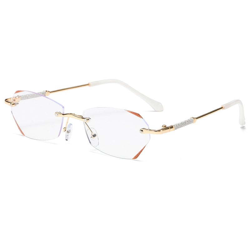 Modische randlose Anti-Blaulicht-Lesebrille