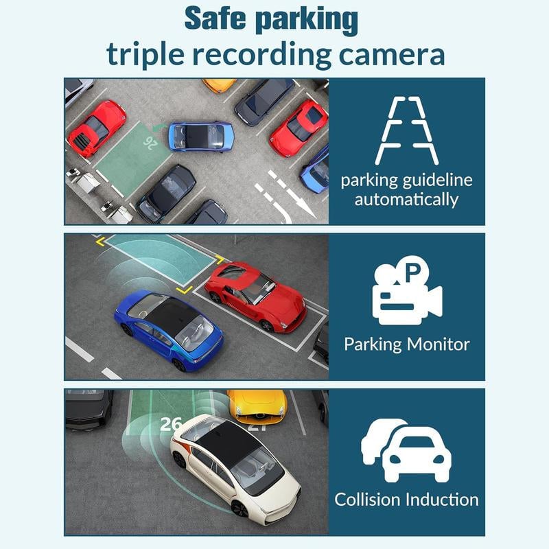HD triple-lens driving recorder