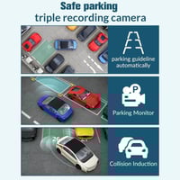 HD triple-lens driving recorder