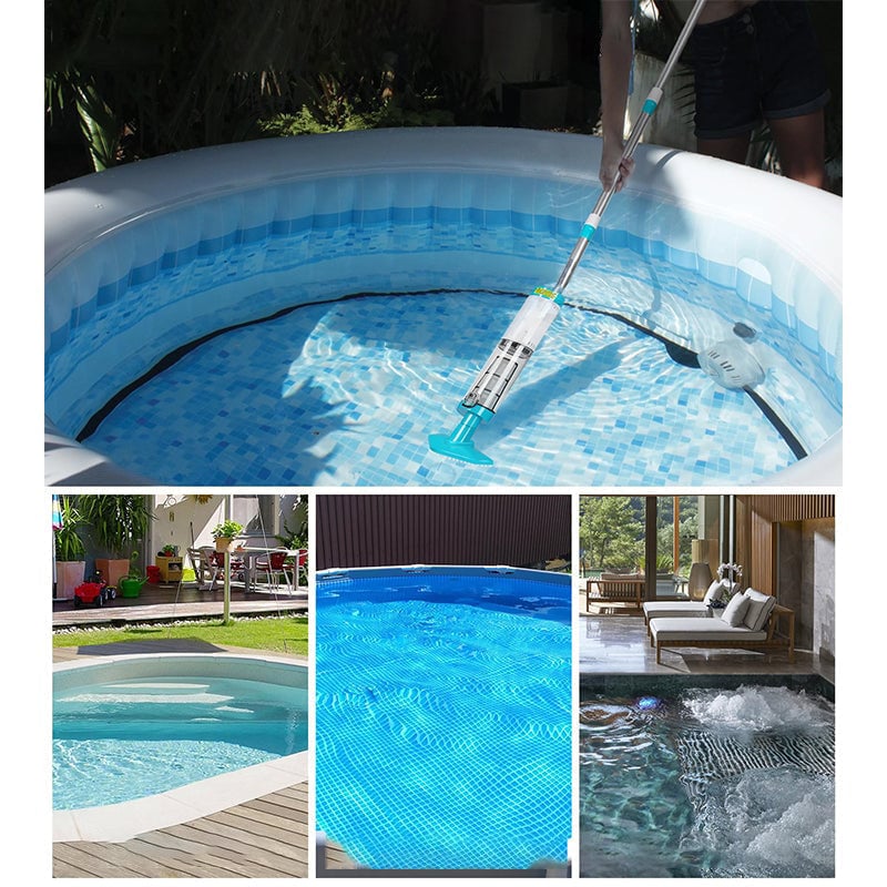 3-in-1 kabelloser, wiederaufladbarer Poolsauger mit leistungsstarkem Motor