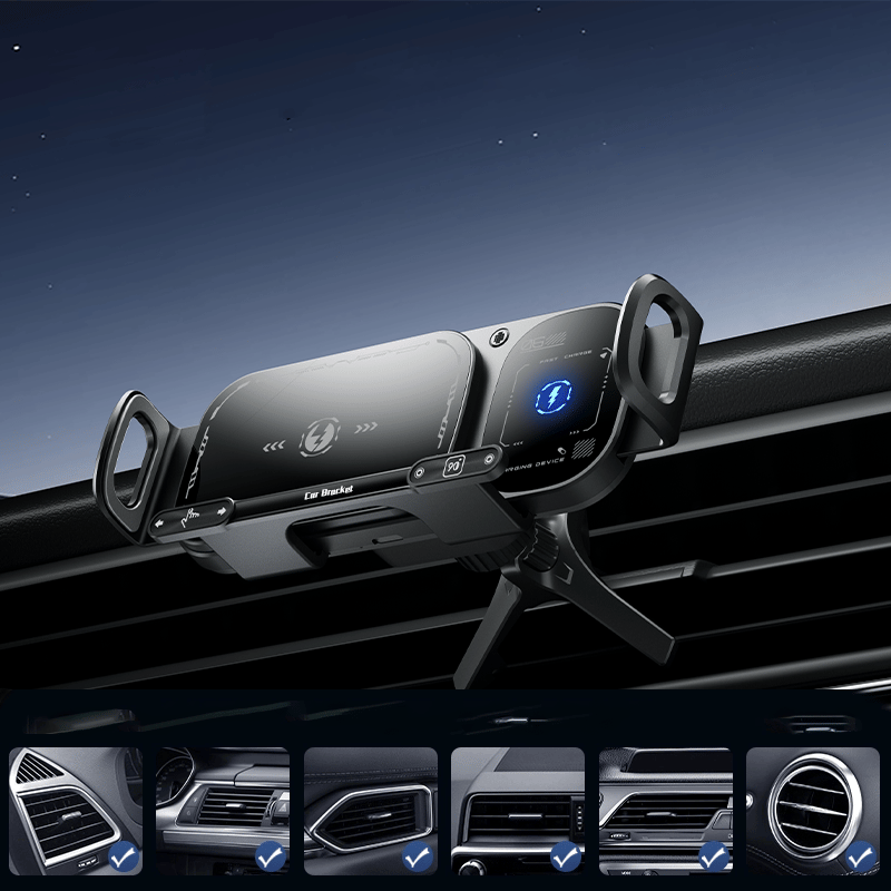 Sakerplus Kabellose Ladestation Mit Drehbarer Auto-Halterung