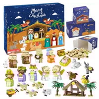2025 Nativity Advent Calendar – 24-Day Building Block Set Christmas Countdown Gift