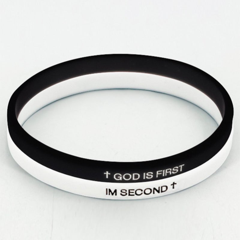 2 Pack- God Is First Bracelet Im Second Motivational Message Bracelet