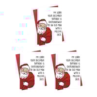 Cartoon Santa Claus Birthday Card