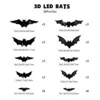 3D-fladdermusdesign LED-dekoration