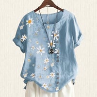 Margueritbluse i Bomuldsblanding