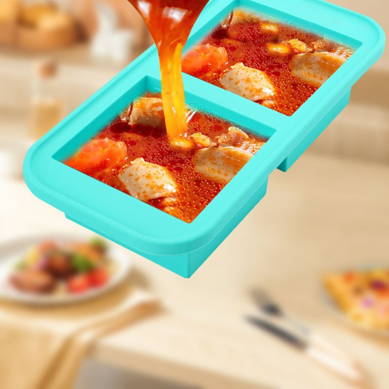 Silicone Freezer Storage Box with Lid
