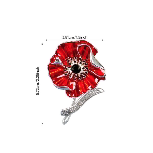 VE Day 80th Anniversary Poppy Brooch