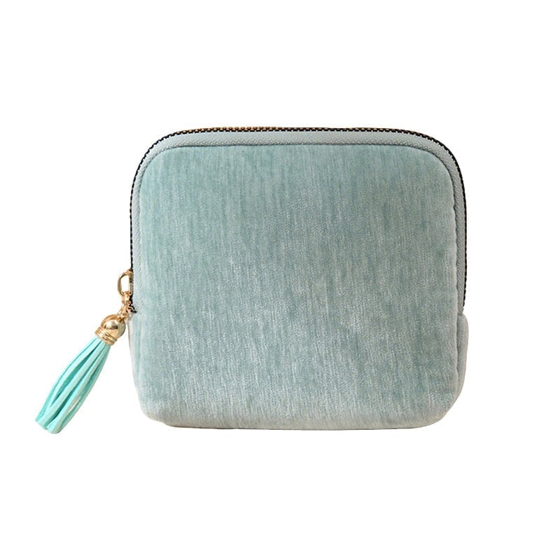 Mini Schmucktasche mit Quasten-Reißverschluss