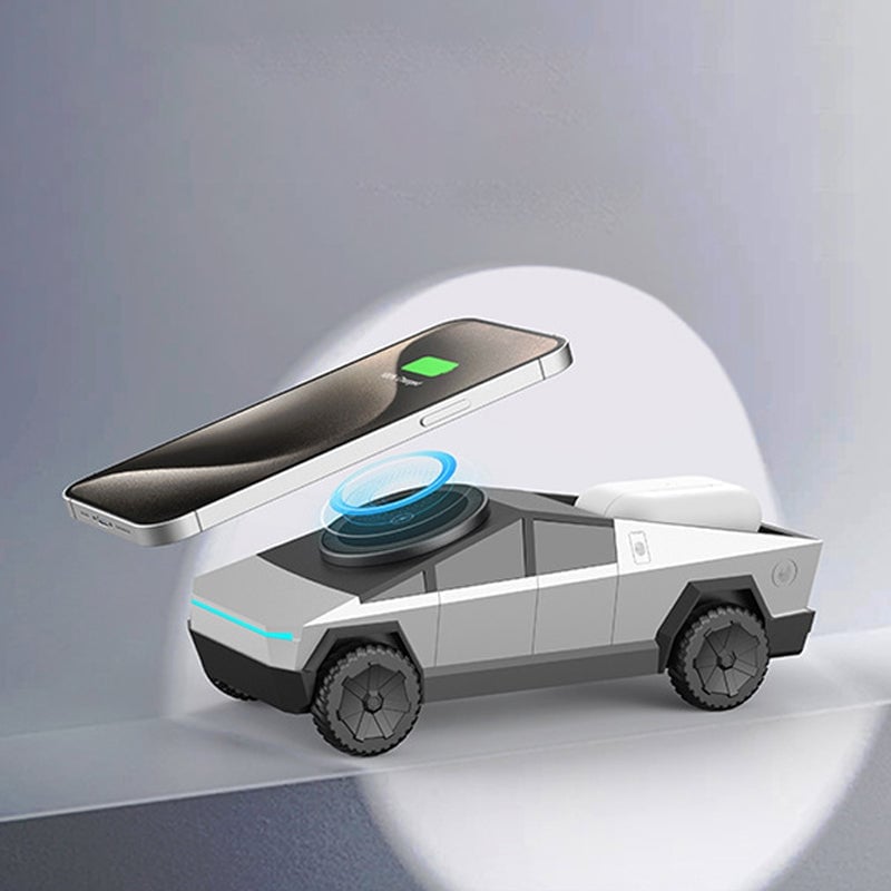 Cybertruck-Inspired 3-in-1 Multifunctional Wireless Charger