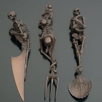 Halloween-present Skeletala Bestickset (3 st)