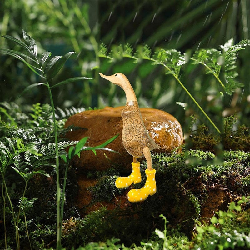 Ornement en forme de canard à bottes de pluie
