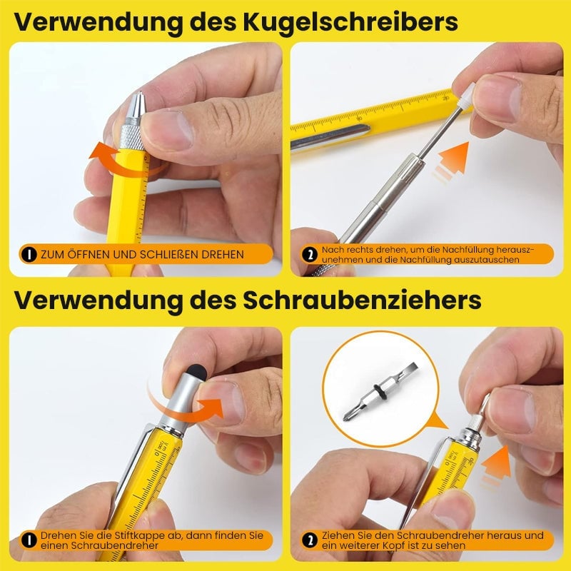 6 IN 1 Multifunktions-Kugelschreiber
