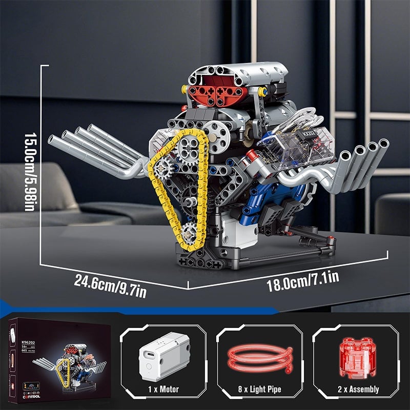 Sakerplus® V8 Working Car Engine Kit