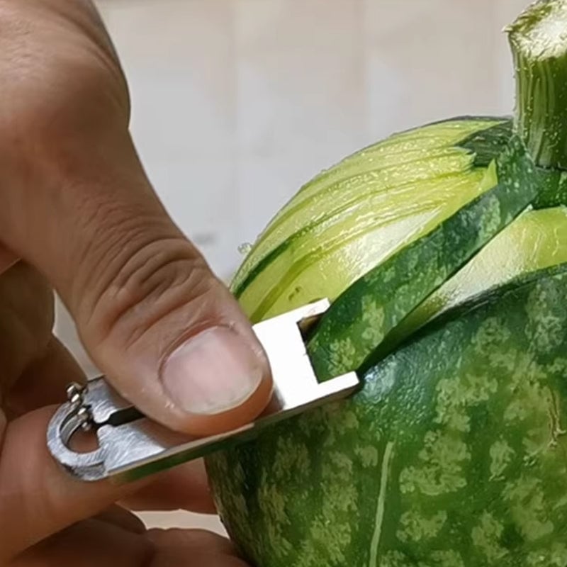 Porte-clés mini épluche-légumes en acier inoxydable