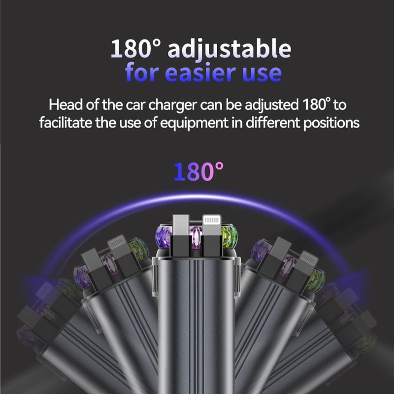 Retractable Car Charger with Starlight（Includes 3 Free Essential Oils）