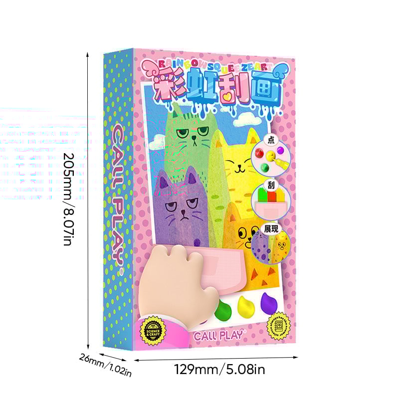 Creative Rainbow Scratch Art postkortsett for barn