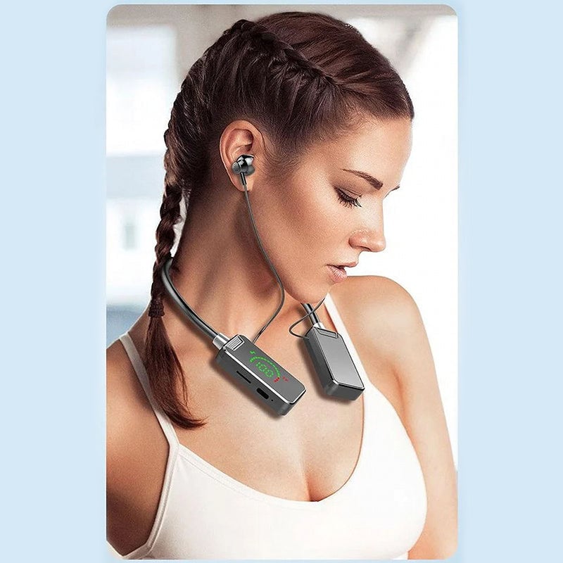 Bluetooth headset med digital display og nakkebøjle