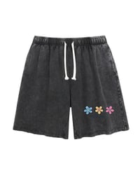 Flower Print Elastic Drawstring Shorts