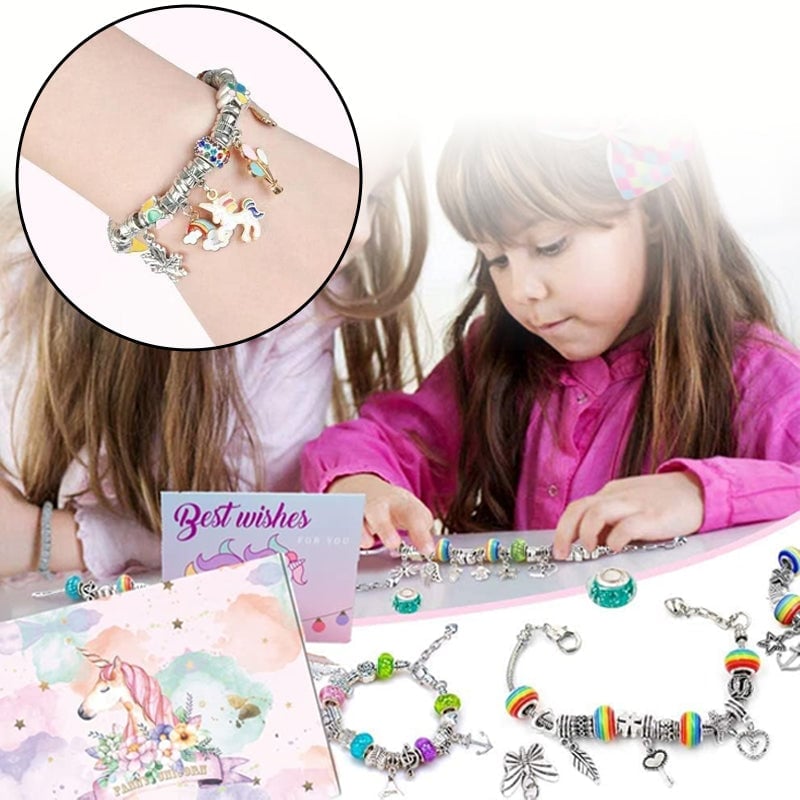 Set zum Basteln von Bettelarmbändern für Mädchen
